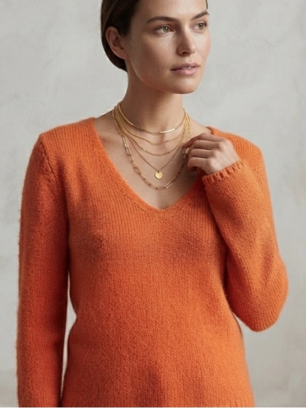 Dalmys Bright Orange Sweater Size L